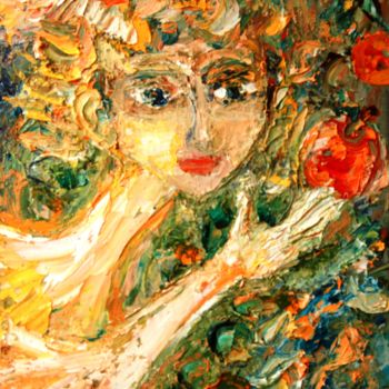 「Ева в Саду Эдема」というタイトルの絵画 Dr. Hasai Alievによって, オリジナルのアートワーク, オイル