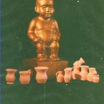 Sculpture titled "bouddha.jpg" by Hasch, Original Artwork