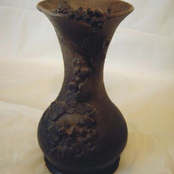 Sculpture titled "vase_marron.jpg" by Hasch, Original Artwork, Terra cotta