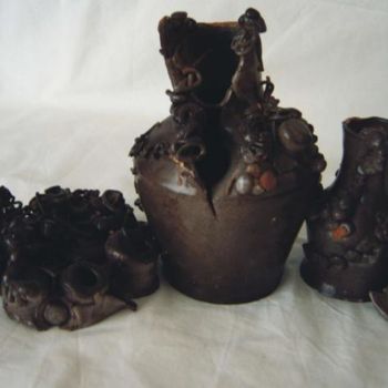 Sculpture intitulée "assemblage_de_vases…" par Hasch, Œuvre d'art originale, Céramique
