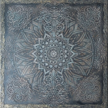 Painting titled "East-1" by Hasmik Mamikonyan, Original Artwork, Acrylic Mounted on Wood Stretcher frame