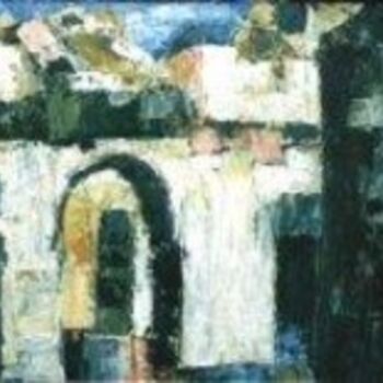 Painting titled "Ruelle à Essaouira" by Hassan Barrak, Original Artwork, Oil