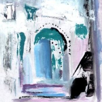 Painting titled "Porte Verte" by Hassan Barrak, Original Artwork