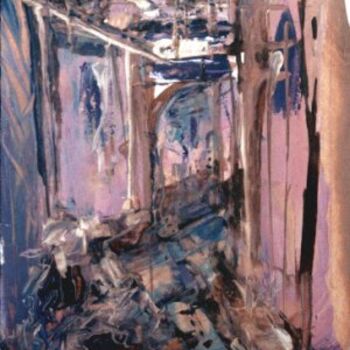 Painting titled "Ruelle" by Hassan Barrak, Original Artwork