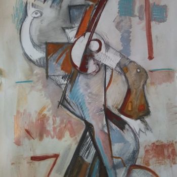Malarstwo zatytułowany „sans titre” autorstwa Hassen Bakiri, Oryginalna praca, Akryl