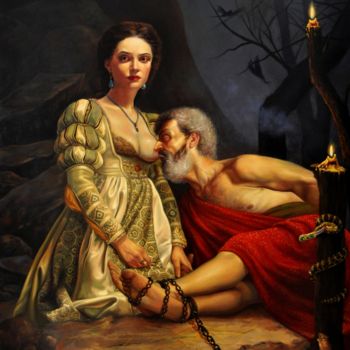 Malerei mit dem Titel "Pero ve Cimon,Tuval…" von Hatice Berrak Çiçe, Original-Kunstwerk
