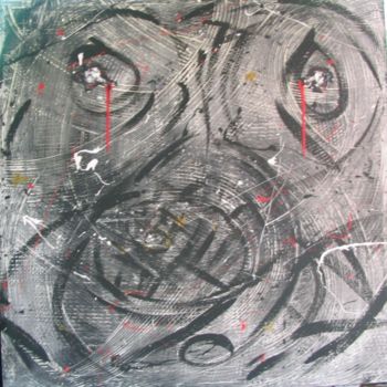 Malerei mit dem Titel "Masquaraide" von Sébastien Hauduc, Original-Kunstwerk, Acryl