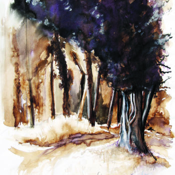 "L'arbre envolé" başlıklı Tablo Stéphane Hauton (O) tarafından, Orijinal sanat, Suluboya