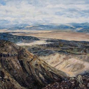 Peinture intitulée "Negev" par Galina-Hava, Œuvre d'art originale, Huile