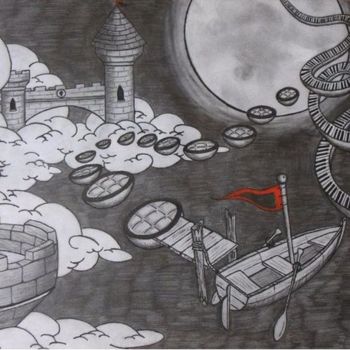 Drawing titled "Cloud Castle" by Havok, Original Artwork, Other