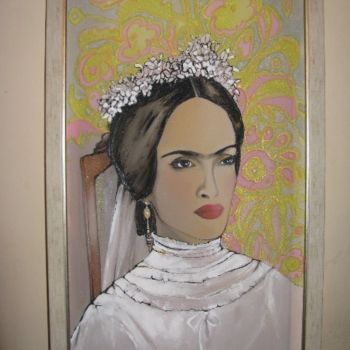 Malerei mit dem Titel "SALMA HAYEK-FRIEDA" von Hayarm, Original-Kunstwerk, Öl