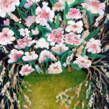 Painting titled "bouquet de fleures" by Hayat Dadoun, Original Artwork