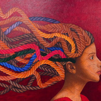 Painting titled "Colorful Dreams" by Haydar Ekinekk, Original Artwork, Oil