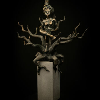 Sculpture intitulée "Concentration" par Hayk Hovhannisyan, Œuvre d'art originale, Bronze