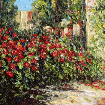 Painting titled "Roses" by Haykuhi Khachatryan, Original Artwork, Oil