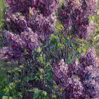 Pintura titulada "Lilacs" por Haykuhi Khachatryan, Obra de arte original, Oleo