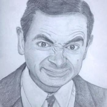 Drawing titled "Mr Bean" by Hayley Nunn, Original Artwork