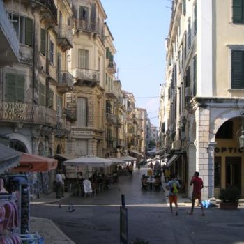 Photography titled "narrow greek street" by Hayley Stock, Original Artwork