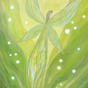 Painting titled "Magie végétale" by Haylia, Original Artwork, Acrylic