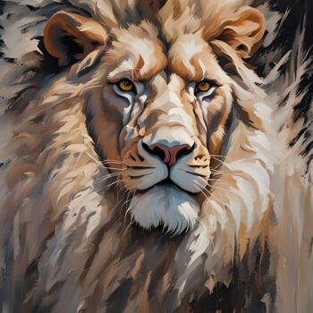 Arts numériques intitulée "Lion of Judah alla…" par Hazel, Œuvre d'art originale, Image générée par l'IA