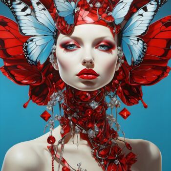 Arts numériques intitulée "Butterfly Secrets" par Hazel, Œuvre d'art originale, Peinture numérique