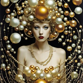 Digital Arts titled "Gold Temptress" by Hazel, Original Artwork, Manipulated Photography