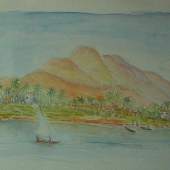 Peinture intitulée "Croisière sur le Nil" par Hervé Bayart, Œuvre d'art originale
