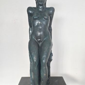 Skulptur mit dem Titel "Claudia Statue Scul…" von Hiam Demeulenaere, Original-Kunstwerk, Terra cotta