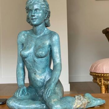 Sculpture intitulée "Randa Statue Sculpt…" par Hiam Demeulenaere, Œuvre d'art originale, Terre cuite