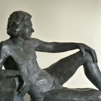 Sculpture intitulée "Pierre Statue Sculp…" par Hiam Demeulenaere, Œuvre d'art originale, Argile