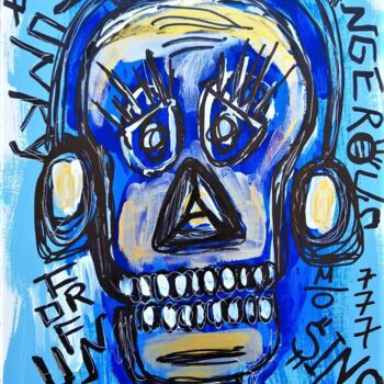 Pittura intitolato "Abstract. Skull. Ar…" da Headbuum, Opera d'arte originale, Acrilico