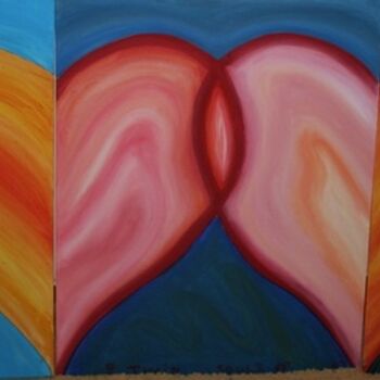 Painting titled "Twin souls" by Heart Art Rebecca, Original Artwork