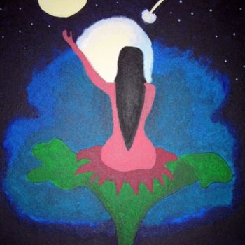 Painting titled "Lotus Lady" by Heart Art Rebecca, Original Artwork