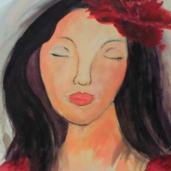 Painting titled "Spanish Rose" by Amanda Bray, Original Artwork