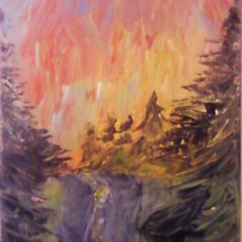 Painting titled "The Country Road" by Amanda Bray, Original Artwork