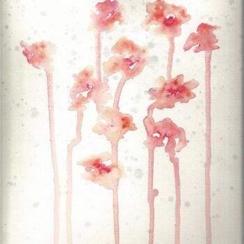 Pintura intitulada "floral" por Heather Caton, Obras de arte originais, Óleo