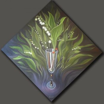 Painting titled "Lily of the valley…" by Gyuri Lohmuller, Original Artwork, Other