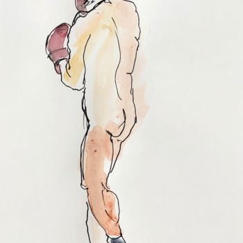 Disegno intitolato "Boxeur#7.jpg" da Eric Hebert, Opera d'arte originale