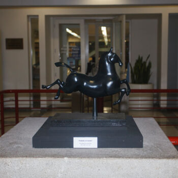 Scultura intitolato "Horse in the wind" da Hector Acevedo, Opera d'arte originale, Bronzo