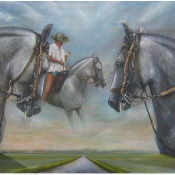 Painting titled "SENSACIONES" by Hector Mario Restrepo Salazar (EL ARTE HECHO A MANO), Original Artwork, Oil