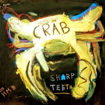 Schilderij getiteld "Crab's king" door Hector O'Kanin, Origineel Kunstwerk, Acryl