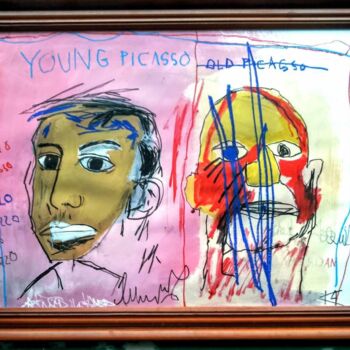 Painting titled "Two Picasso" by Hector O'Kanin, Original Artwork, Acrylic