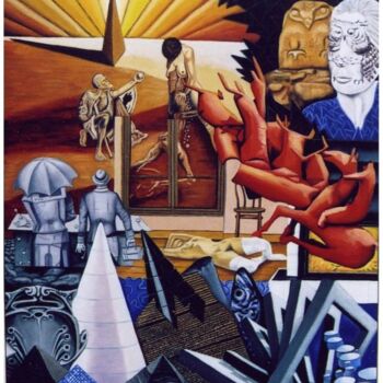 Pittura intitolato ""L'ART ET LA MANIER…" da Hector Toro, Opera d'arte originale, Olio