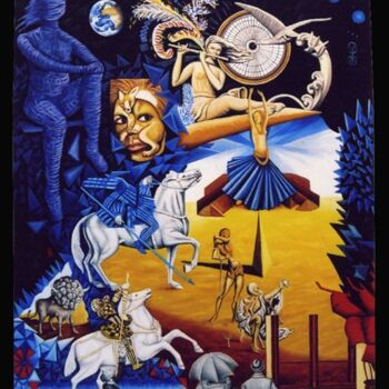 Pittura intitolato ""L'Art Et La Manier…" da Hector Toro, Opera d'arte originale, Olio