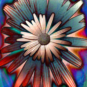 Arts numériques intitulée "Fleurs d'ailleurs 3" par Hedrix, Œuvre d'art originale, Travail numérique 2D