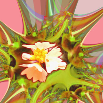 Arte digital titulada "Fleurs D'ailleurs 4" por Hedrix, Obra de arte original, Modelado 3D
