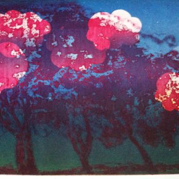 Printmaking titled "Obscurité" by Heeran Jeon, Original Artwork