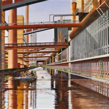 "kokerei-zollverein-…" başlıklı Tablo Bert Hermans tarafından, Orijinal sanat, Petrol