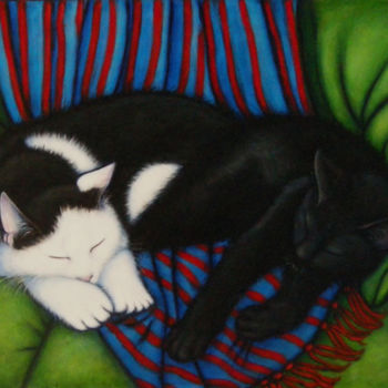 Painting titled "Evie- and George" by Heidi Shaulis, Original Artwork, Oil