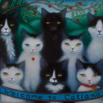 Painting titled "The Welcoming Commi…" by Heidi Shaulis, Original Artwork, Oil